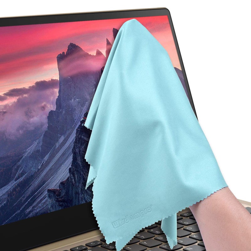 Wisdompro Extra Large 4-Pack Microfiber Cleaning Cloth For Laptop, LCD TV, Computer Screen, Monitor, Tablet, Camera Lens, Glass, Lenses, Phone, iPhone, iPad, other Delicate Surface - Mint (16x16 Inch) - Image 4